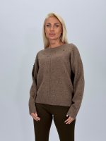 Pulover din tricot cu ștrasuri aplicate - imagine 8