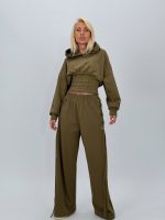 Set din jerse cu hanorac corsetat și pantalon - imagine 9