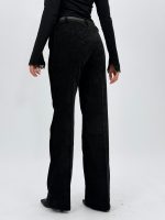 Pantalon evazat din catifea - imagine 13