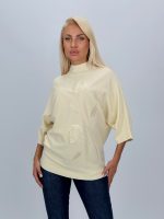 Pulover maletă cu model floral aplicat