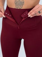 Pantalon colant plușat cu fermoar - imagine 15