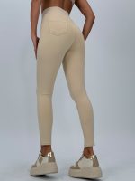 Pantalon colant plușat cu fermoar - imagine 23