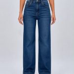 Jeans | Blug loose fit basic albastru