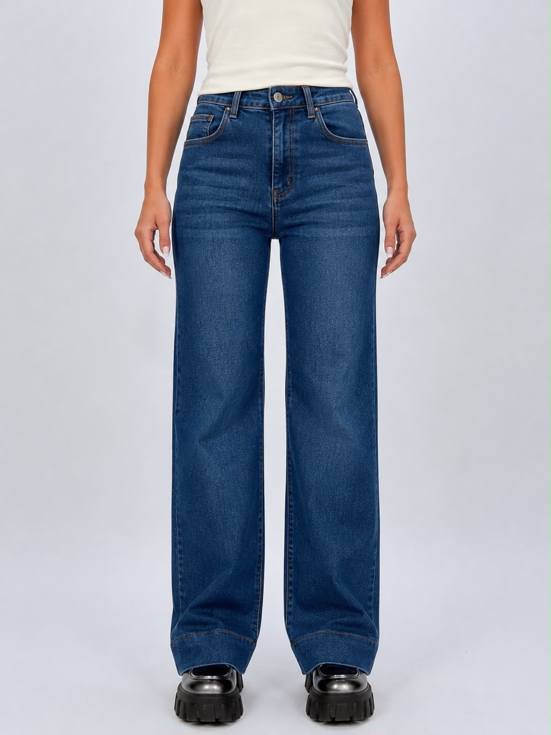 43db15e9-5f3c-4bba-af06-a9dd87ee5c7f Jeans | Blug loose fit basic albastru - imagine 1