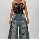 Jeans | Blug baggy cu rupturi