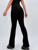 Pantalon push-up evazat negru - imagine 4