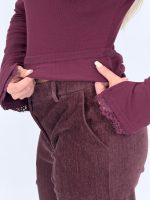 Bluză termică cu decolteu în V și dantelă - imagine 29