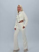 Set 3 piese din jerse cu butoni argintii - imagine 2