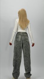 Jeans | Blug wide leg imprimat - imagine 4