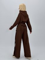 Set din jerse cu hanorac corsetat și pantalon - imagine 19
