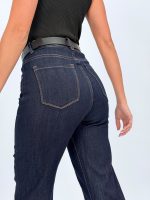 Jeans loose fit indigo cu curea - imagine 2