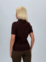 Pulover din tricot cu dantelă și mânecă scurtă - imagine 17