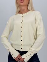 Cardigan din tricot cu nasturi aurii - imagine 3