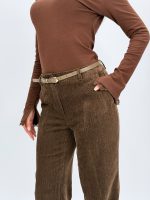 Pantalon evazat din catifea - imagine 4