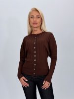 Cardigan cambrat cu model rigat - imagine 12