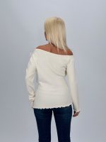 Pulover din tricot accesorizat cu flori și ștrasuri - imagine 5