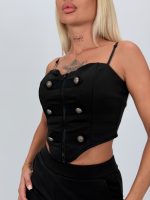 Set 3 piese din jerse cu butoni argintii - imagine 22