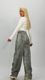 Jeans | Blug wide leg imprimat - imagine 3