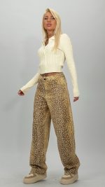 Jeans | Blug wide leg imprimat - imagine 7