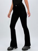 Pantalon push-up evazat negru - imagine 3
