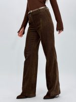 Pantalon evazat din catifea - imagine 2