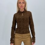 Bluză din bumbac cu model imprimat