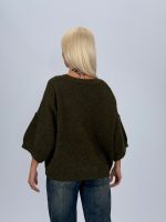 Pulover din lână oversized cu mânecă scurtă - imagine 9