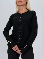 Cardigan din tricot cu nasturi aurii - imagine 18