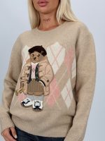 Pulover din tricot cu model brodat - imagine 2