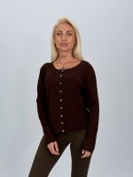 Pulover cardigan cu nasturi inimă - imagine 4