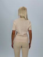 Pulover din tricot cu dantelă și mânecă scurtă - imagine 3