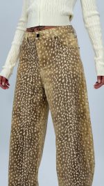 Jeans | Blug wide leg imprimat - imagine 9