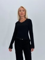 Bluză termică cu decolteu în V și dantelă - imagine 21