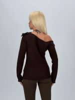 Pulover din tricot accesorizat cu flori și ștrasuri - imagine 13