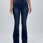 Jeans push-up evazat albastru