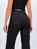 Jeans | Blug loose fit negru cu curea - imagine 3