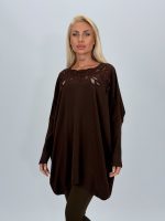 Pulover din tricot cu broderie tip mileu - imagine 5