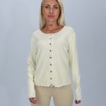 Pulover cardigan cu nasturi inimă