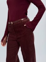 Pantalon evazat din catifea - imagine 8