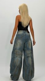 Jeans | Blug baggy cu rupturi - imagine 6