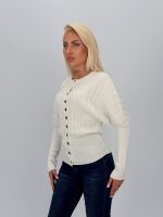 Cardigan cambrat cu model rigat - imagine 2