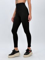 Pantalon colant plușat cu fermoar - imagine 2