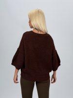 Pulover din lână oversized cu mânecă scurtă - imagine 12