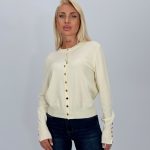 Cardigan din tricot cu nasturi aurii