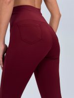 Pantalon colant plușat cu fermoar - imagine 16