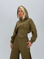 Set din jerse cu hanorac corsetat și pantalon - imagine 15