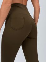 Pantalon colant plușat cu fermoar - imagine 20