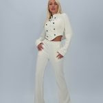 Set 3 piese din jerse cu butoni argintii