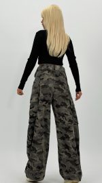 Jeans | Blug cargo cu imprimeu army - imagine 4
