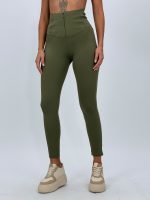Pantalon colant plușat cu fermoar - imagine 7